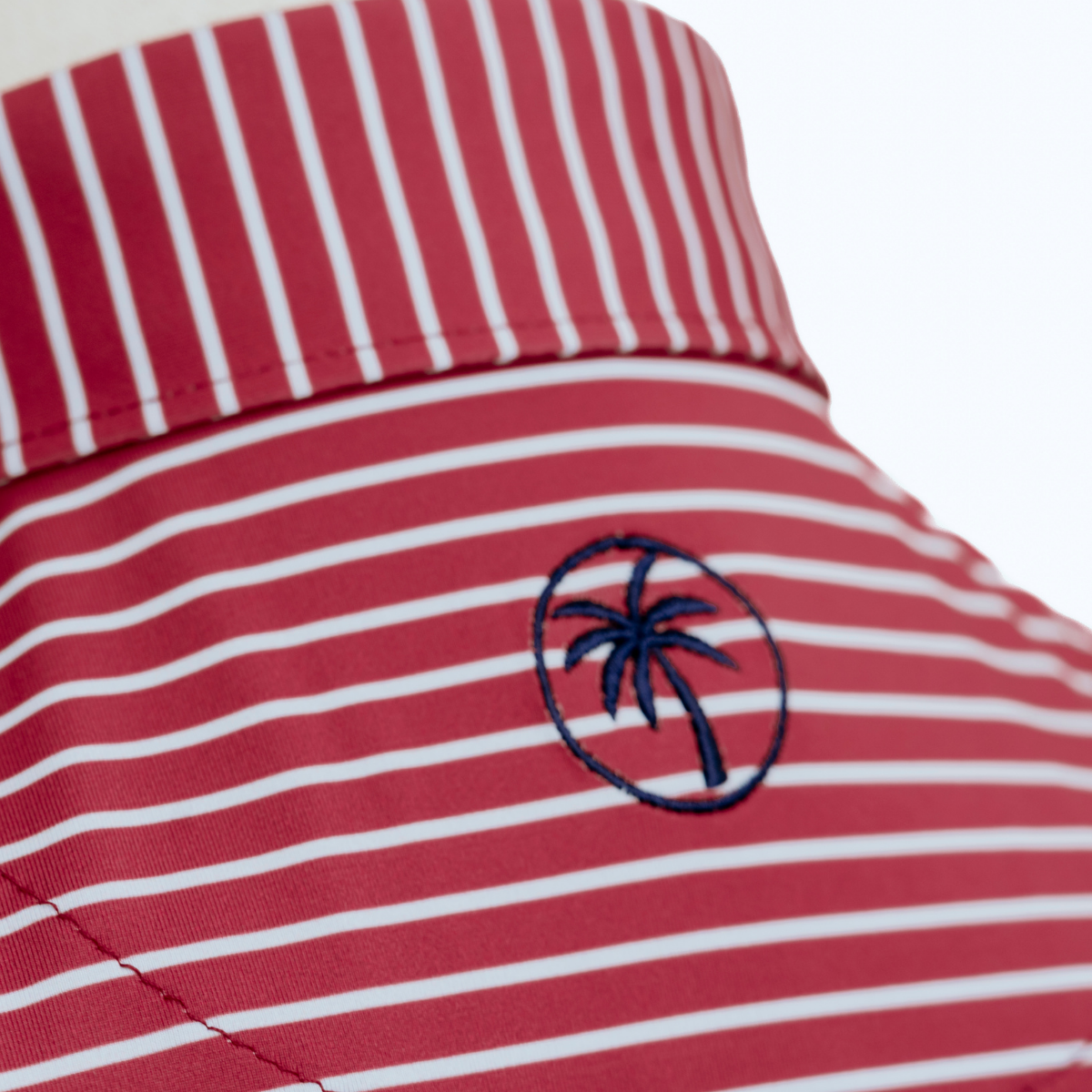 Back view of the Palmetto Clothing The Anderson Polo in Persian Red highlighting the athletic fit, breathable construction, and premium performance fabric built for every round.